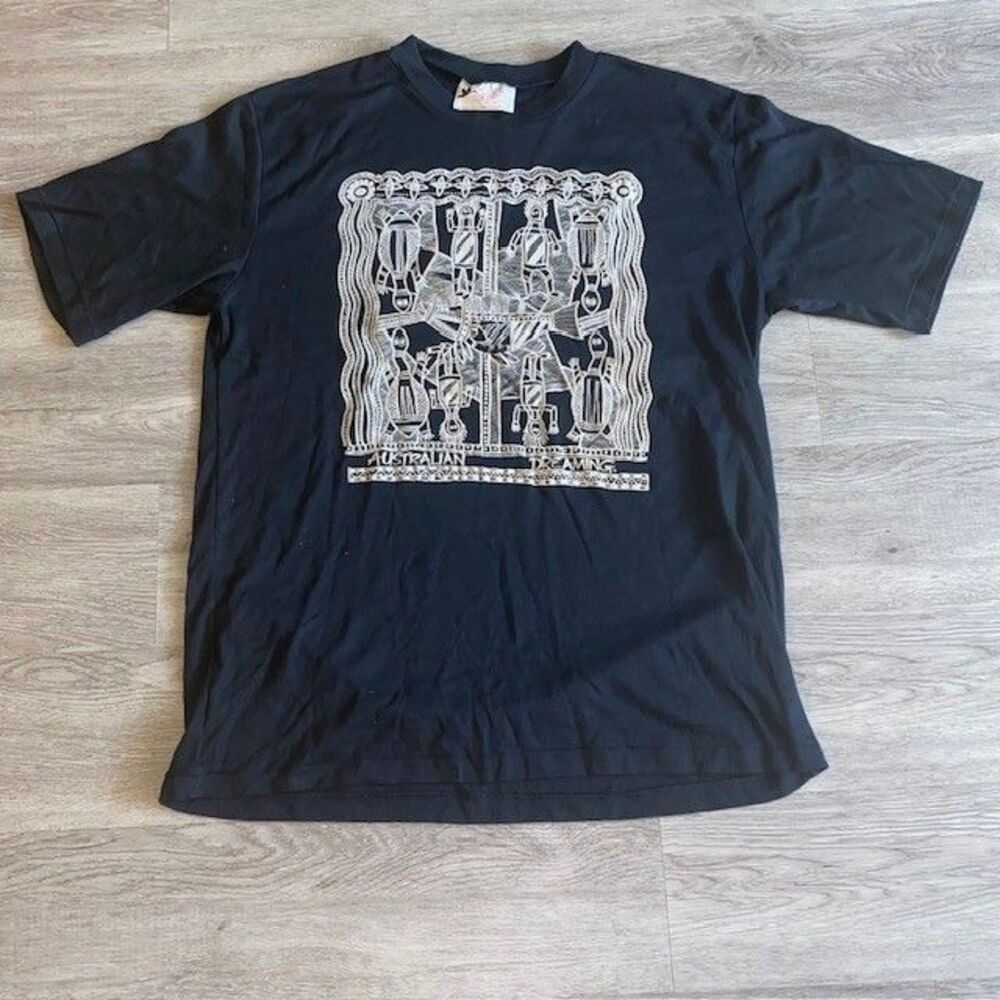 Vintage Australian Aboriginal Art Australia Dreaming by Gooses T-shirt Size XXXL